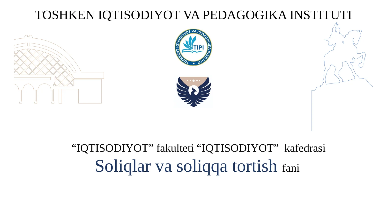 Soliqlar va soliq tortish fani