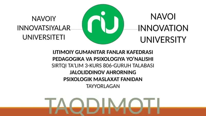 Psixologik maslahat taqdimoti