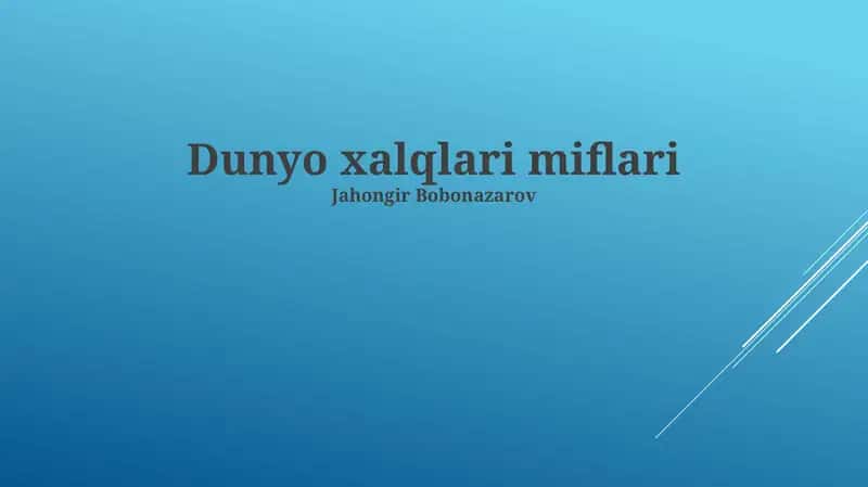 Dunyo xalqlari miflari