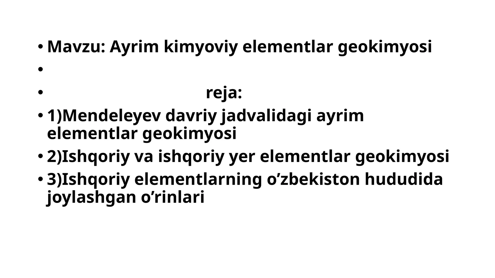 Ayrim kimyoviy elementlar geokimyosi
