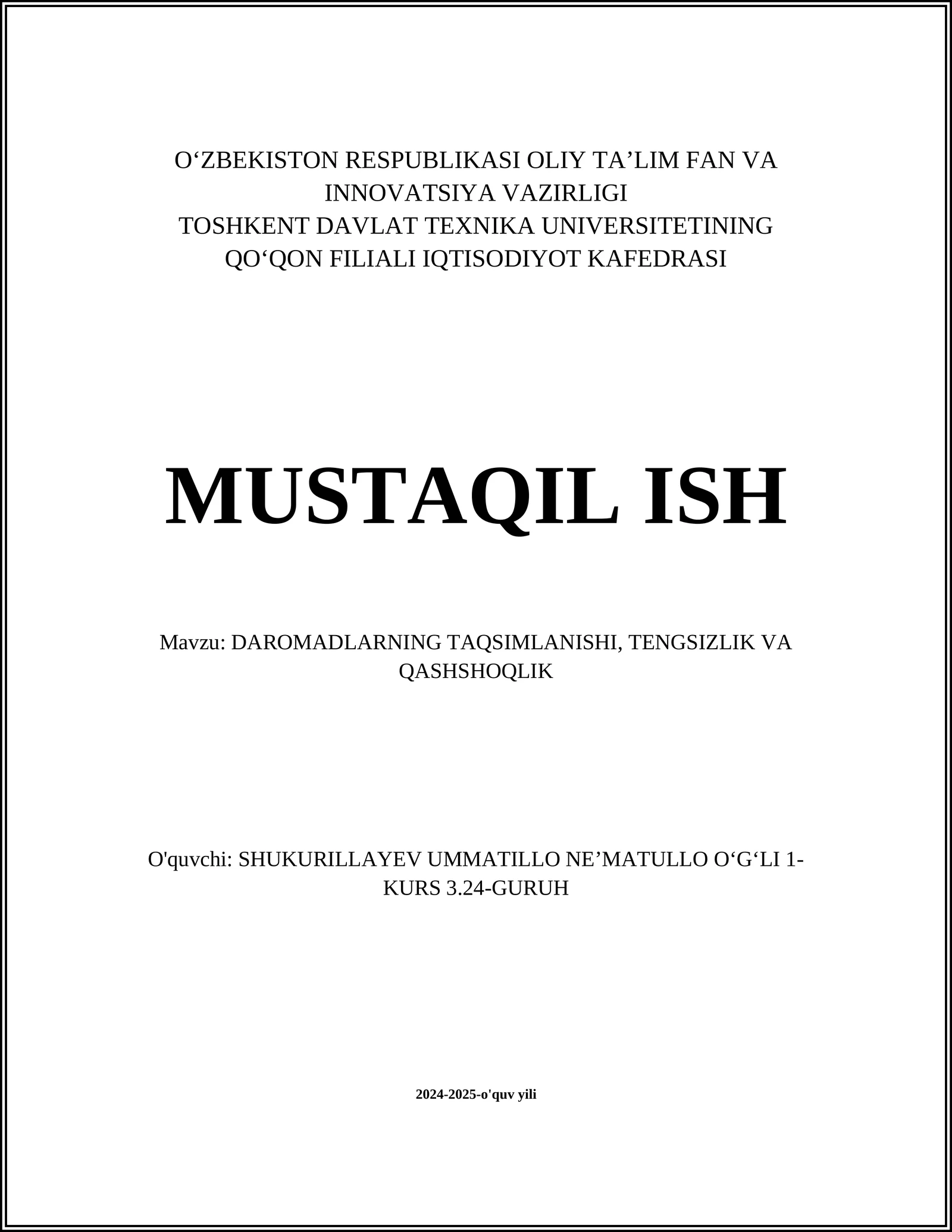 DAROMADLARNING TAQSIMLANISHI