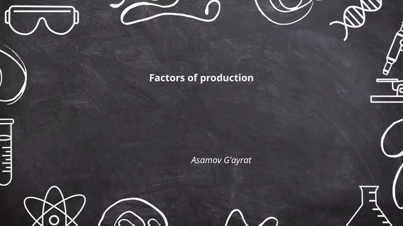 Factors of production