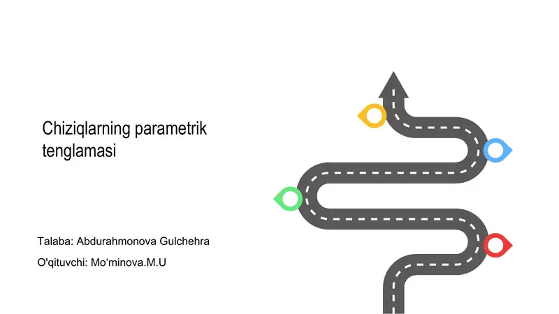 Chiziqlarning parametrik tenglamasi