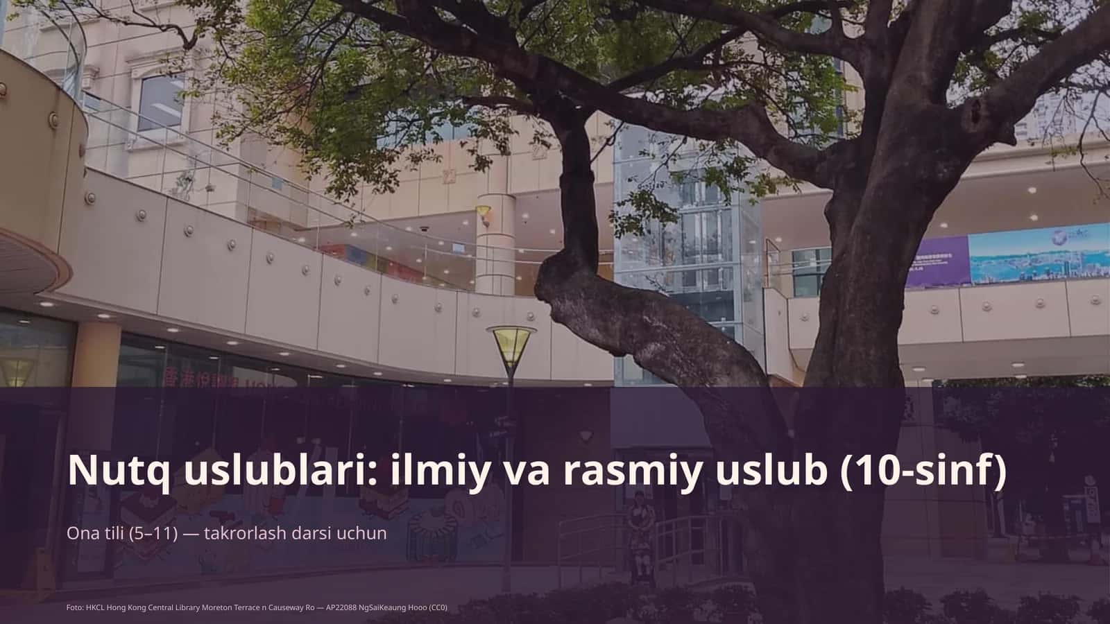 Nutq uslublari: ilmiy va rasmiy uslub (10-sinf)
