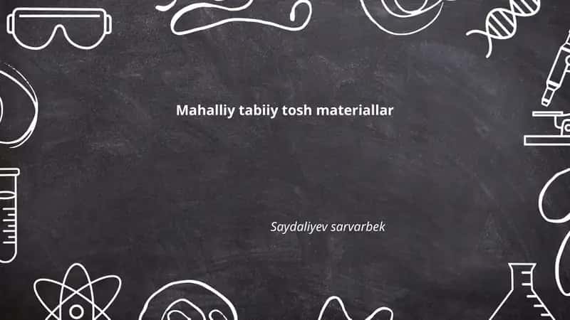 Mahalliy tabiiy tosh materiallar