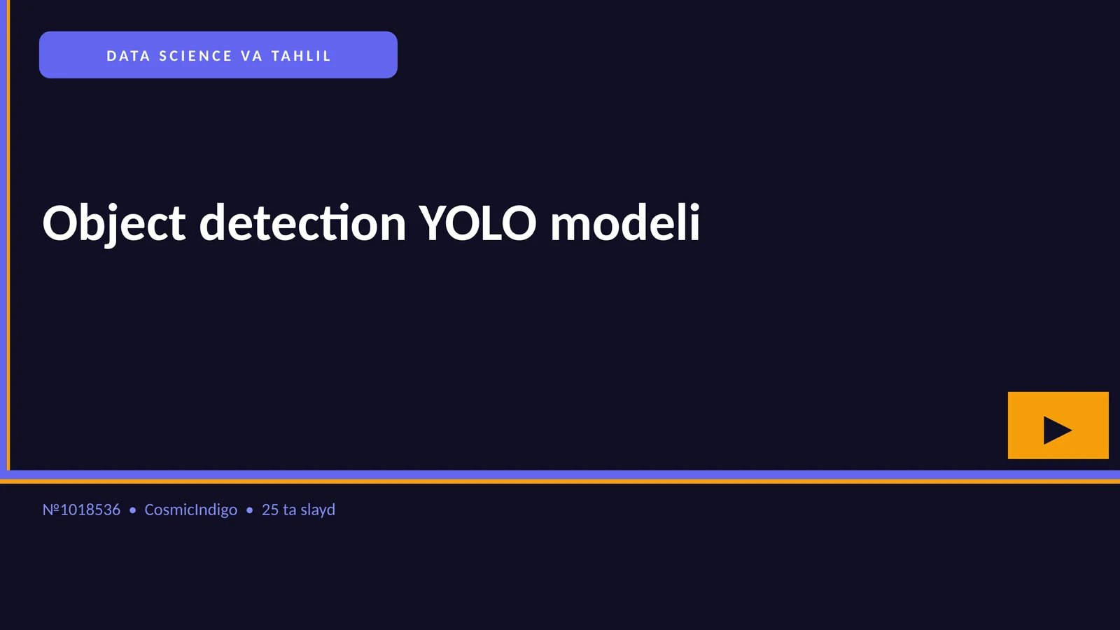 Object detection YOLO modeli