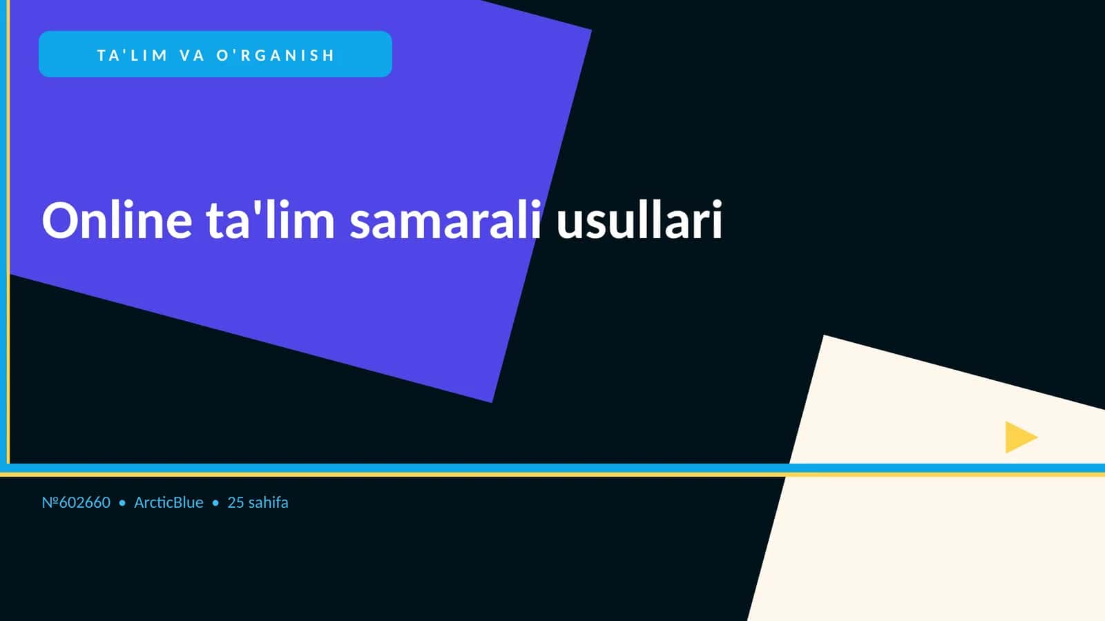 Online ta'lim samarali usullari