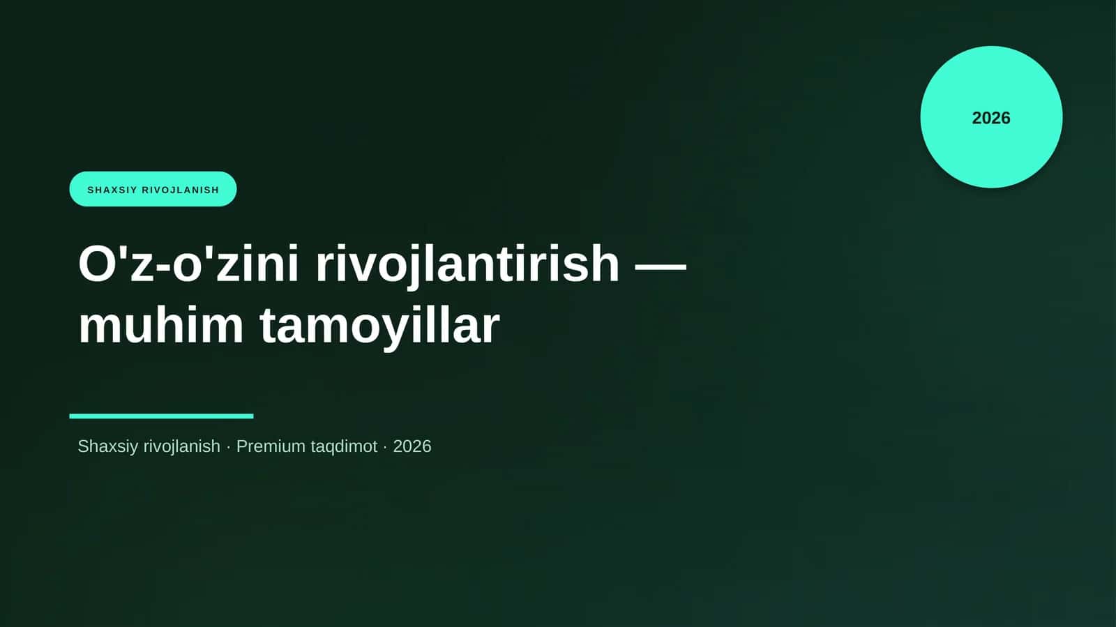 Shaxsiy rivojlanish