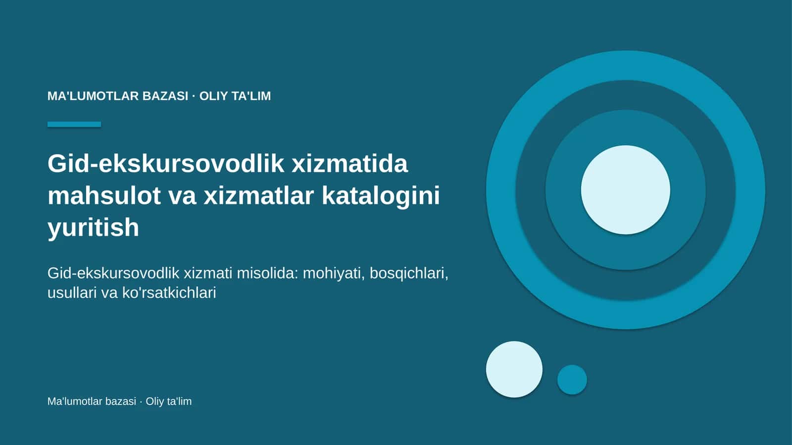 gid ekskursovodlik xizmatida mahsulot va xizmatlar katalogini yuritish 4773