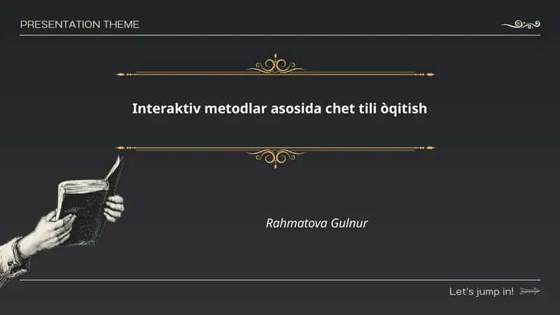 Interaktiv metodlar asosida chet tili òqitish