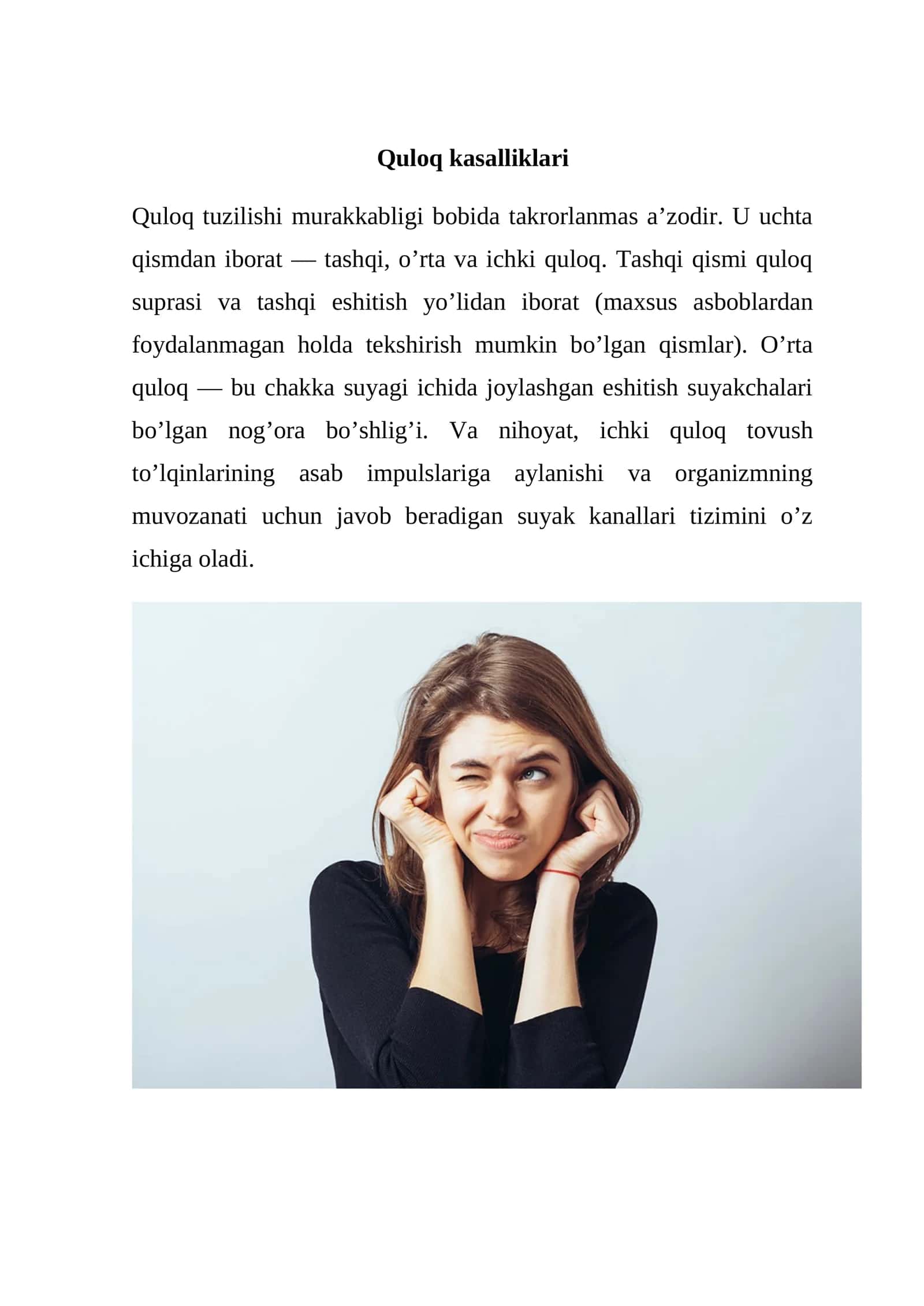 Quloq kasalliklari