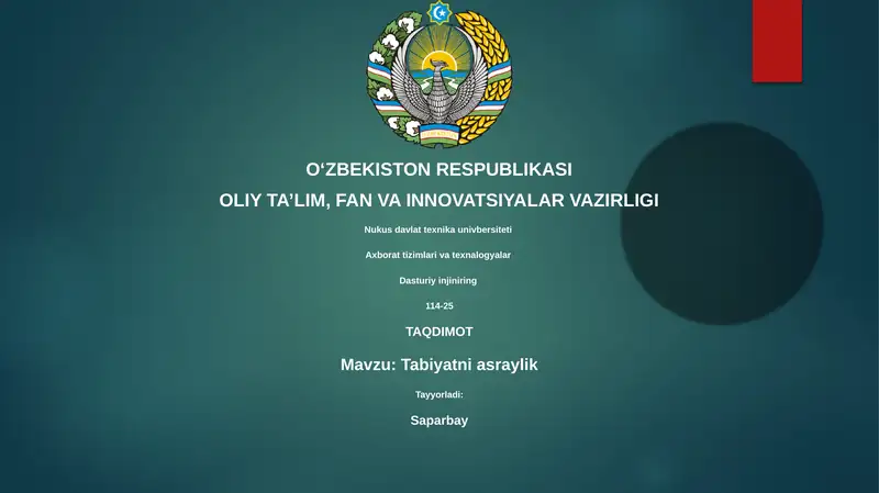 Tabiyatni asraylik