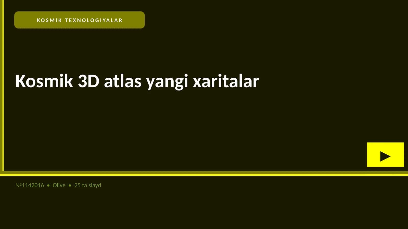 Kosmik 3D atlas yangi xaritalar