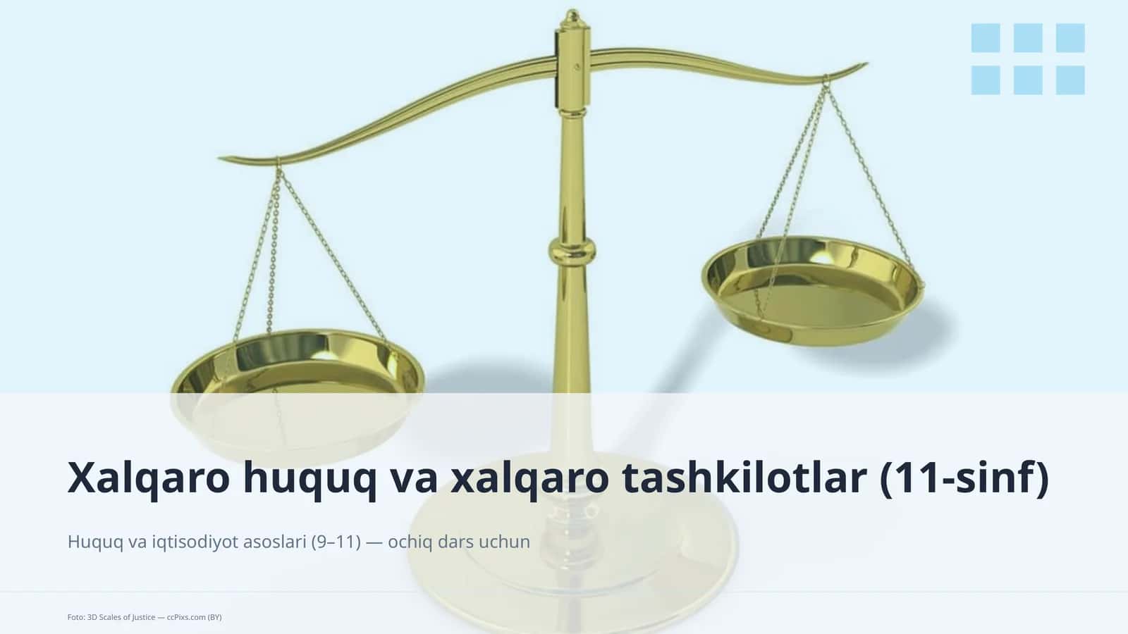 Huquq va iqtisodiyot asoslari (9– 11)