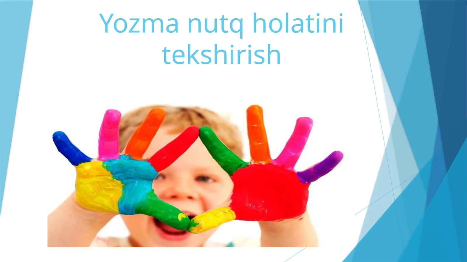 Yozma nutq holatinitekshirish