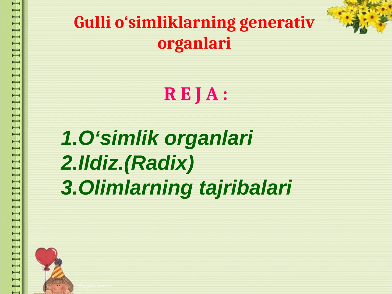 O‘simlik organlari