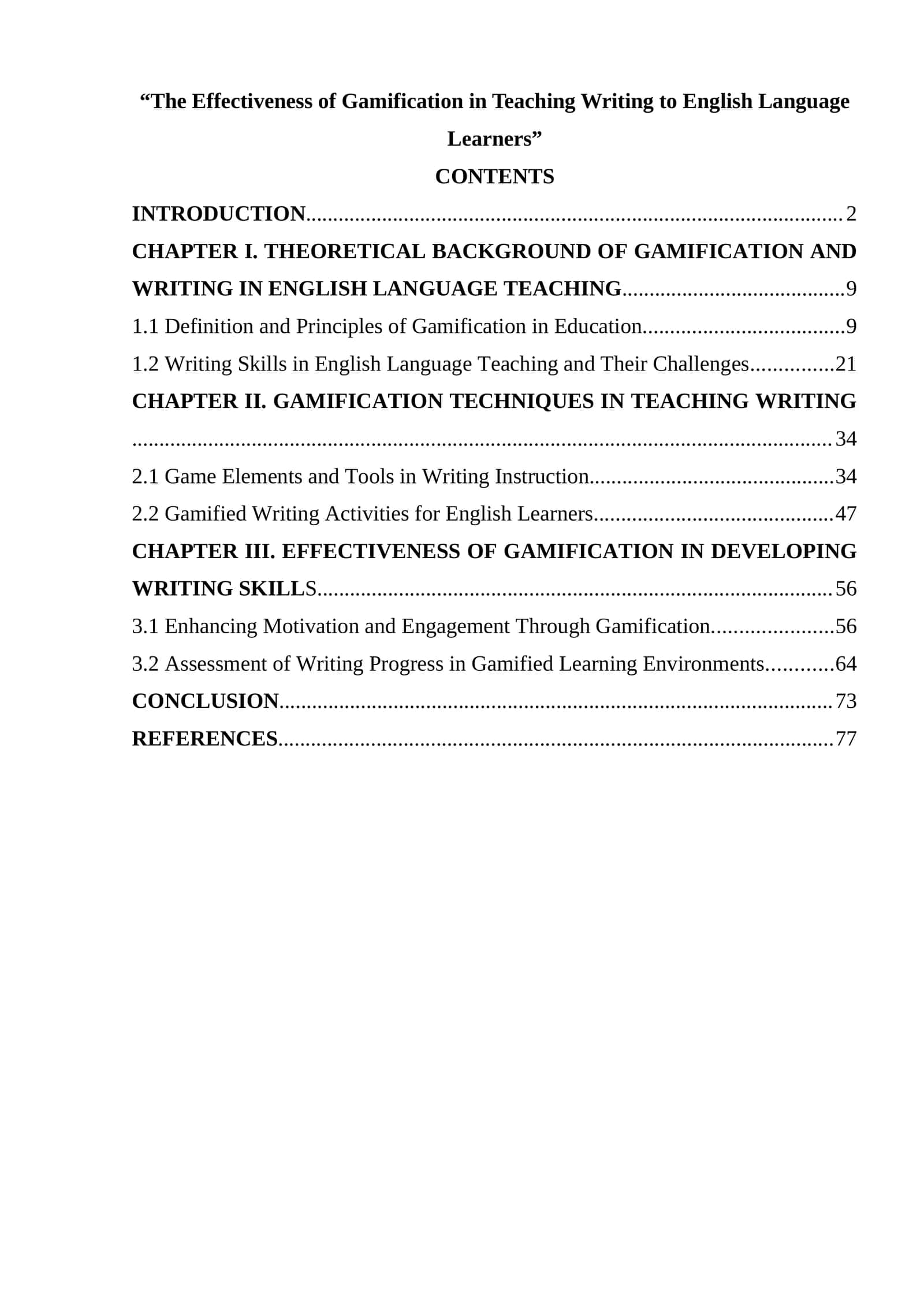The Effectiveness of Gamification in Teaching Writing to English Language Learners