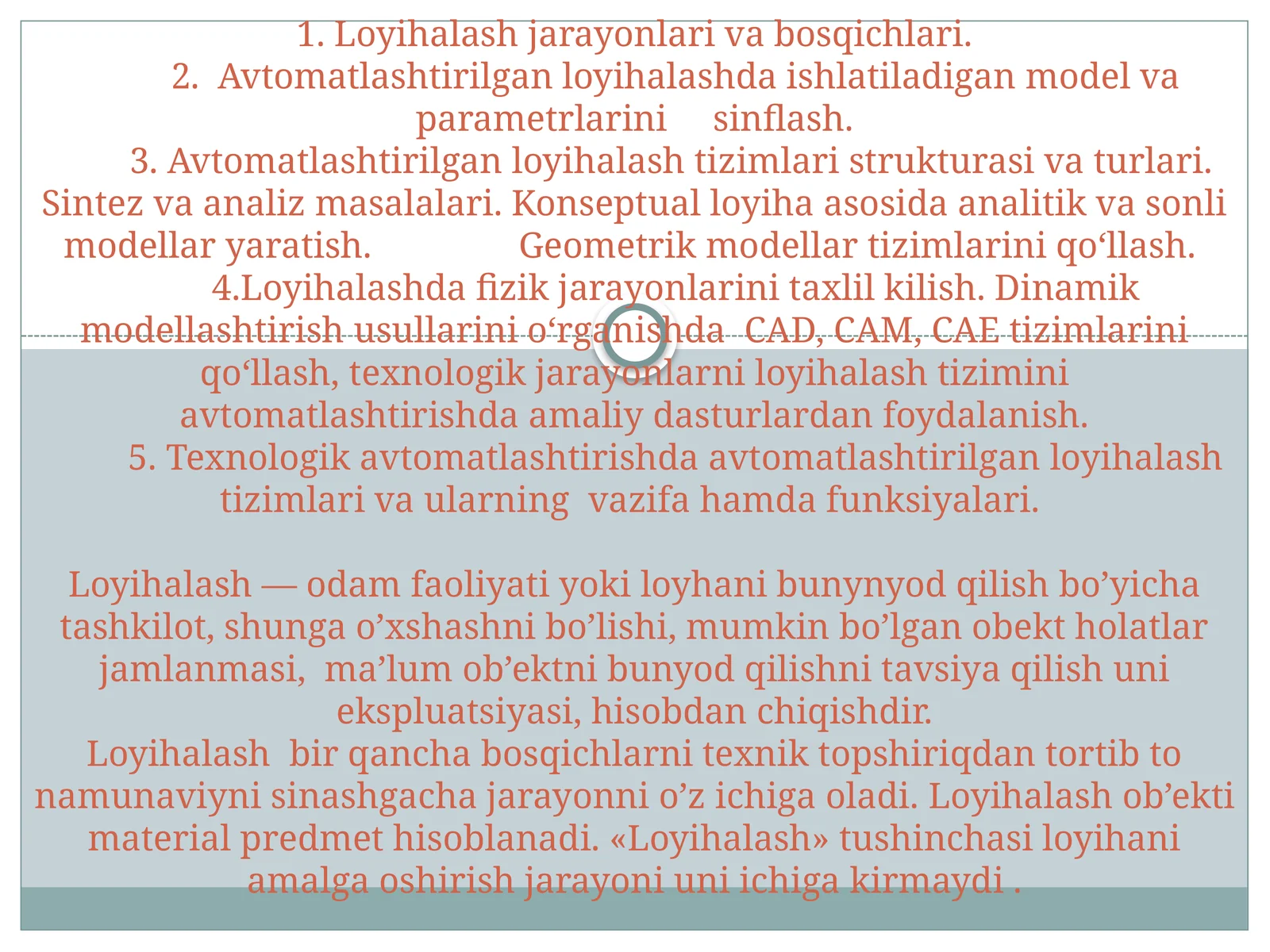 Avtomatlashtirilgan loyihalash tizimlari