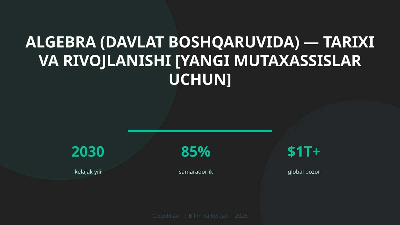 Algebra (davlat boshqaruvida) — tarixi va rivojlanishi [yangi mutaxassislar uchun]