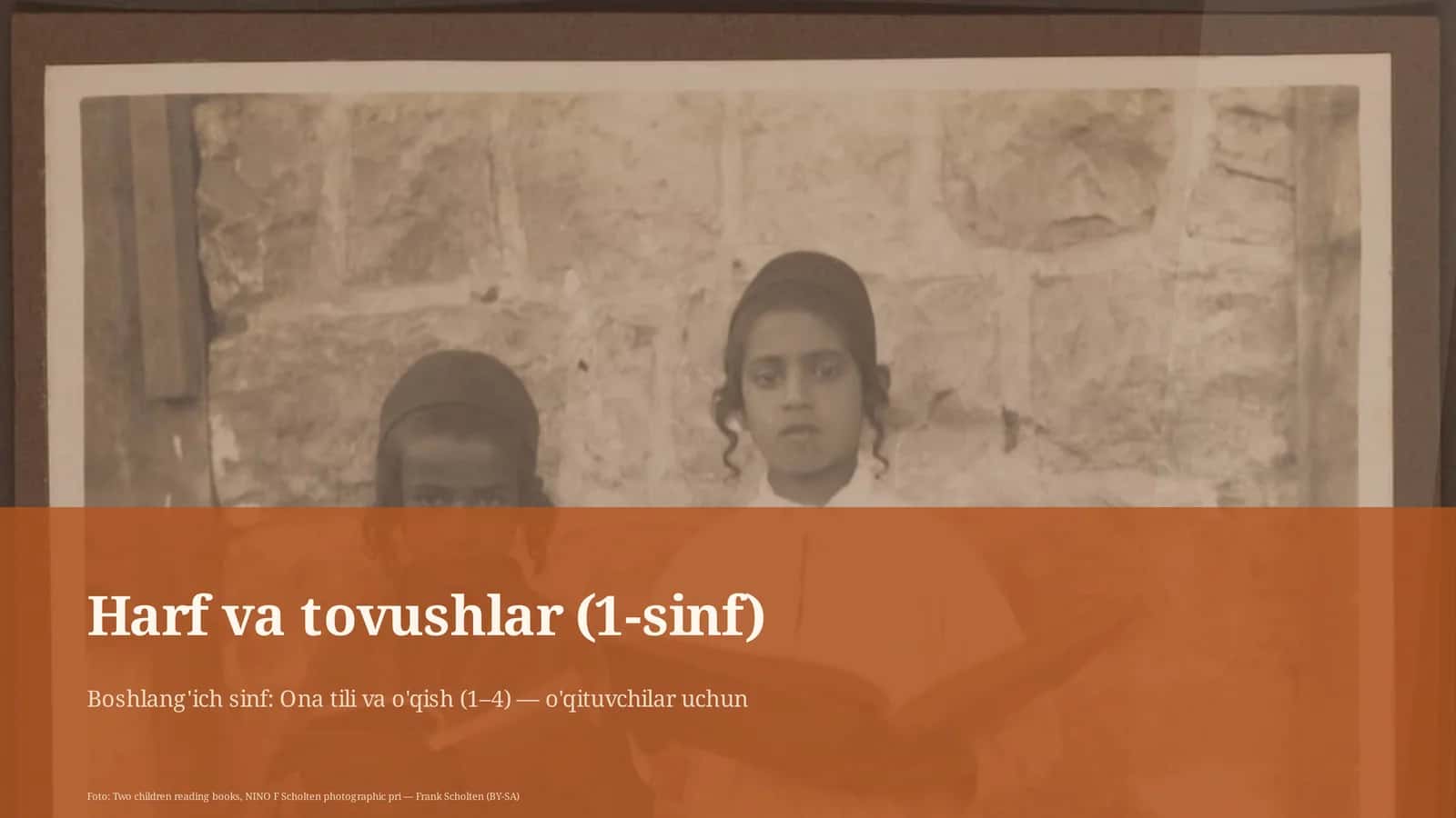 Harf va tovushlar (1-sinf)