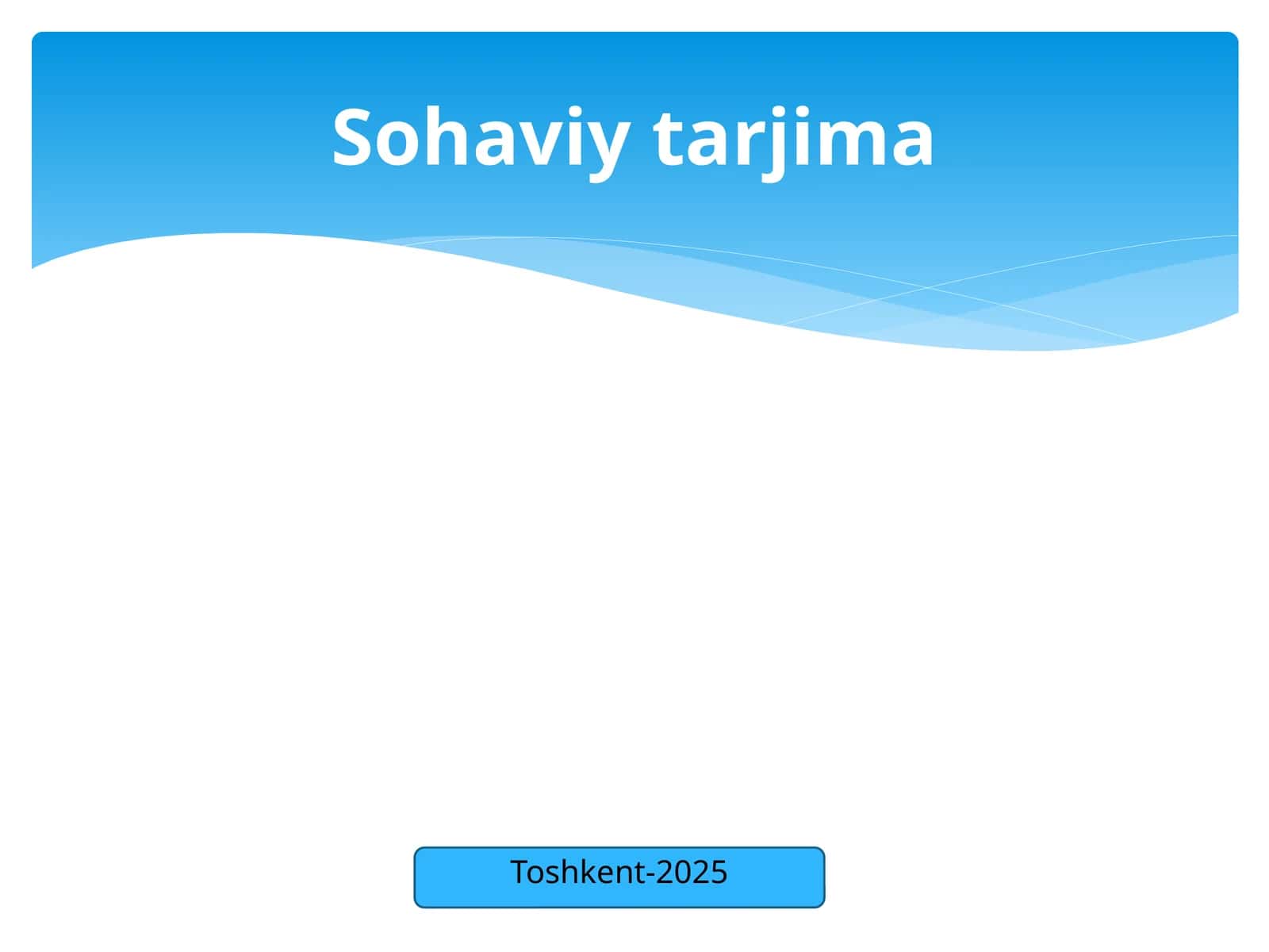 Sohaviy tarjima