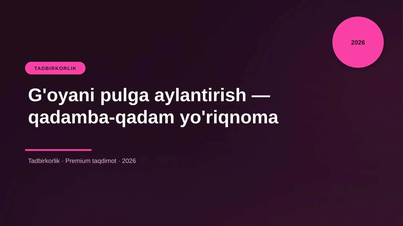 G'oyani pulga aylantirish — qadamba-qadam yo'riqnoma