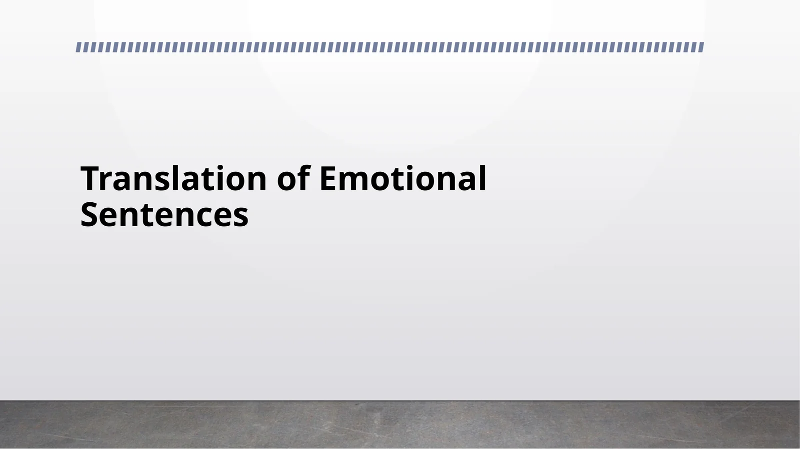 Translation of Emotional Sentences