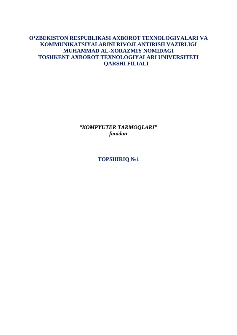 "VIRL: Virtual Internet Routing Lab va Cisco Packet tracer simulyatorlari"
