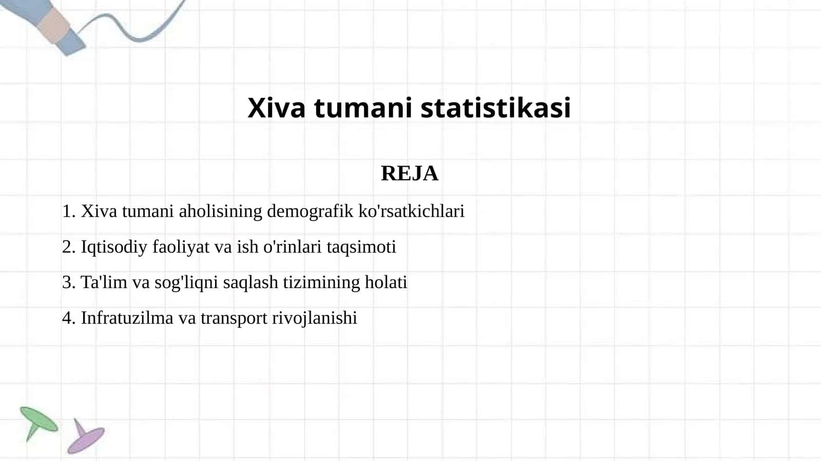 Xiva tumani statiskasi