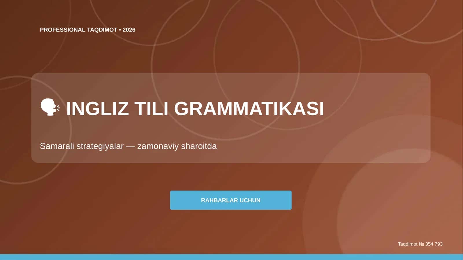 INGLIZ TILI GRAMMATIKASI