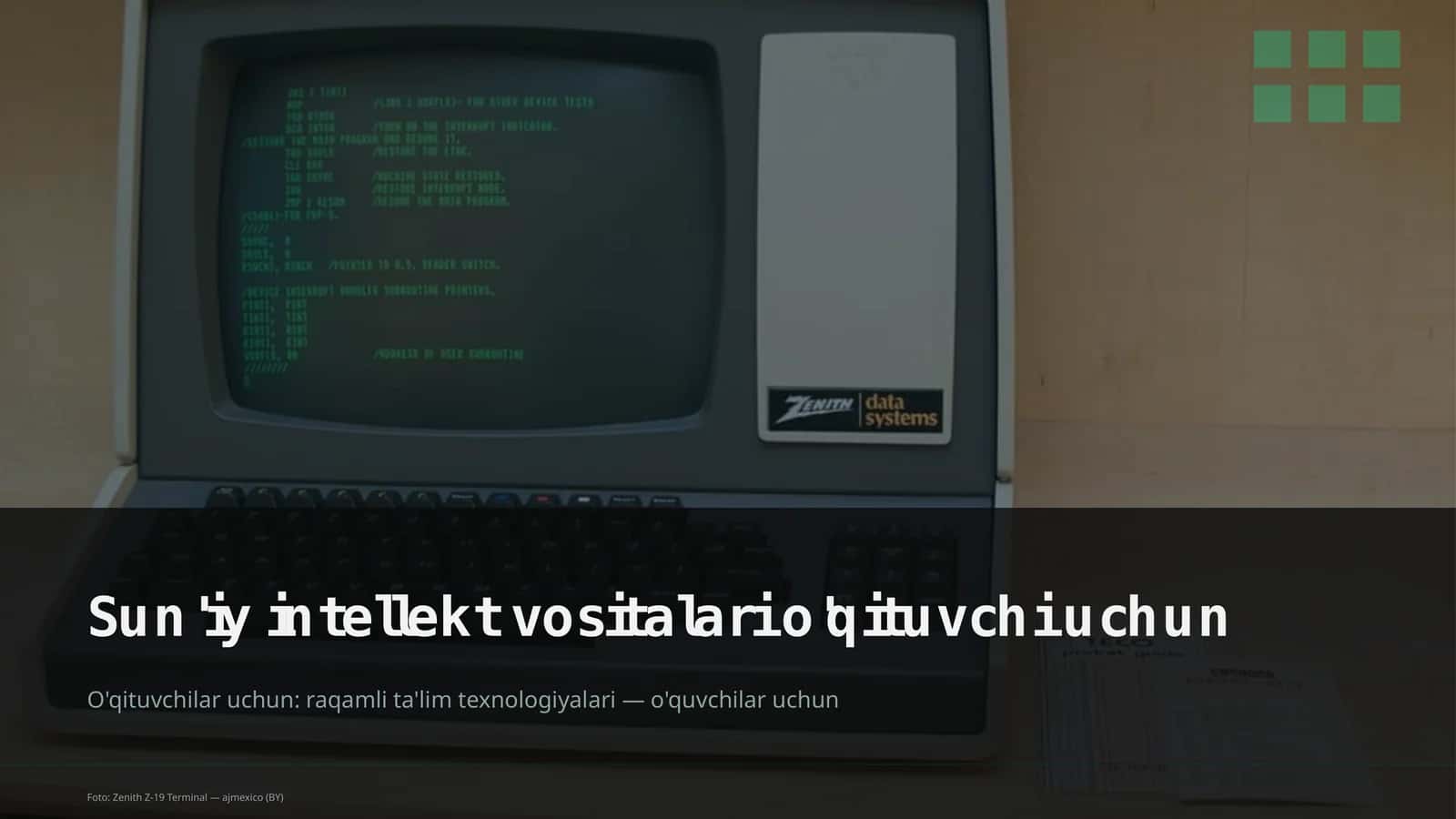 Sun'iy intellekt vositalari o'qituvchi uchun