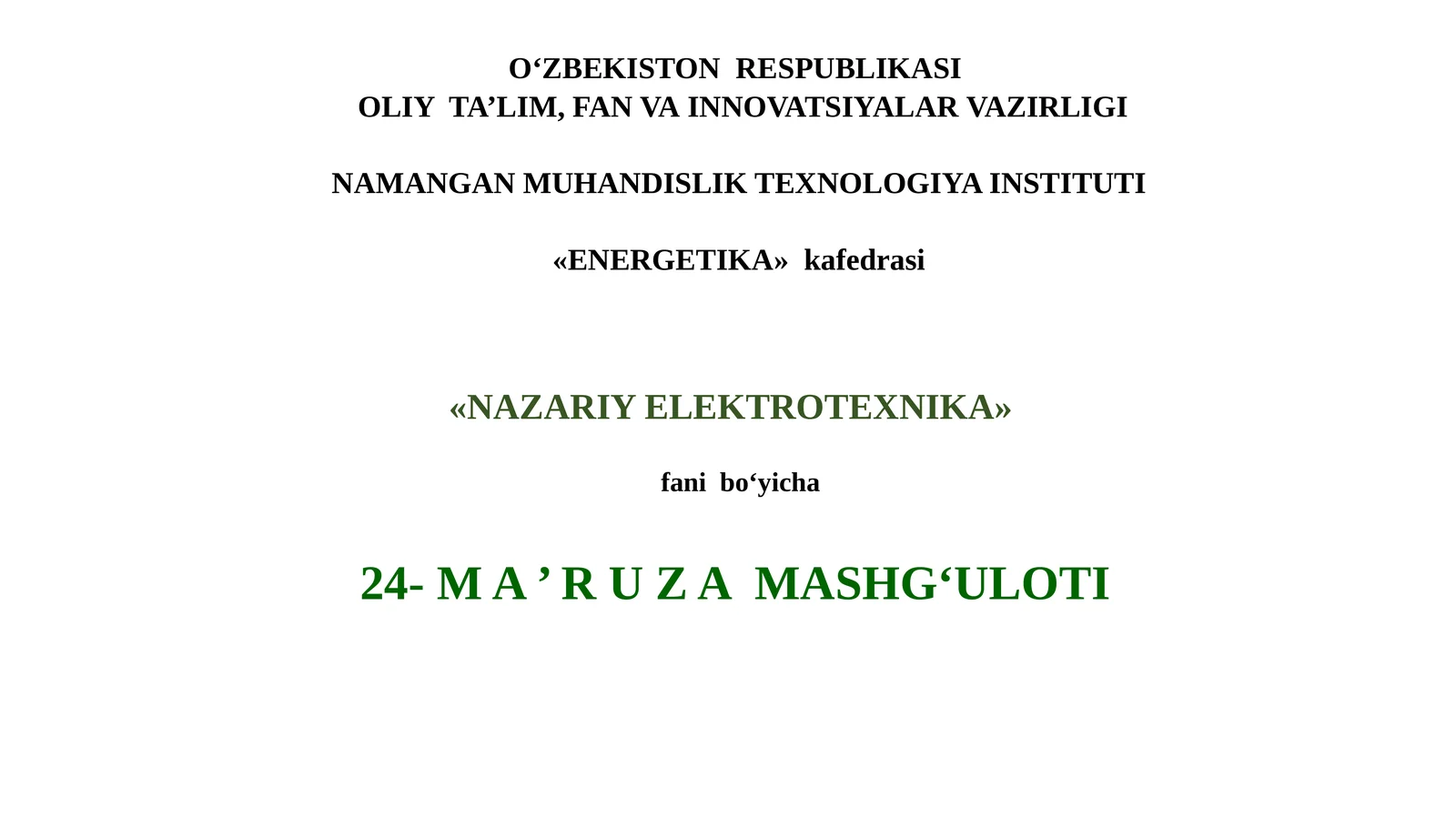 Elektrostatik maydonkuchlanganligi