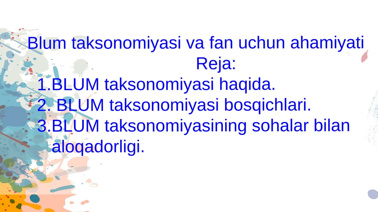 Blum taksonomiyasi va fan uchun ahamiyati