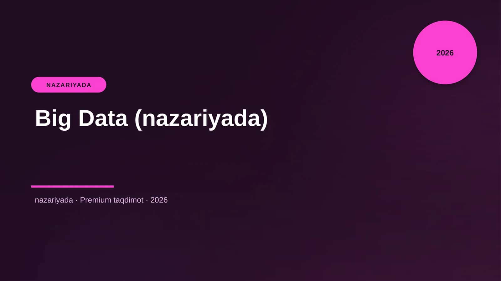 Big Data (nazariyada)