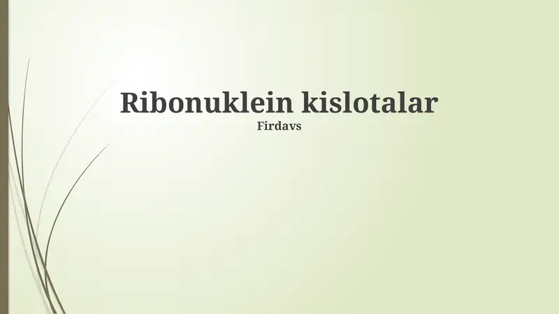 Ribonuklein kislotalar