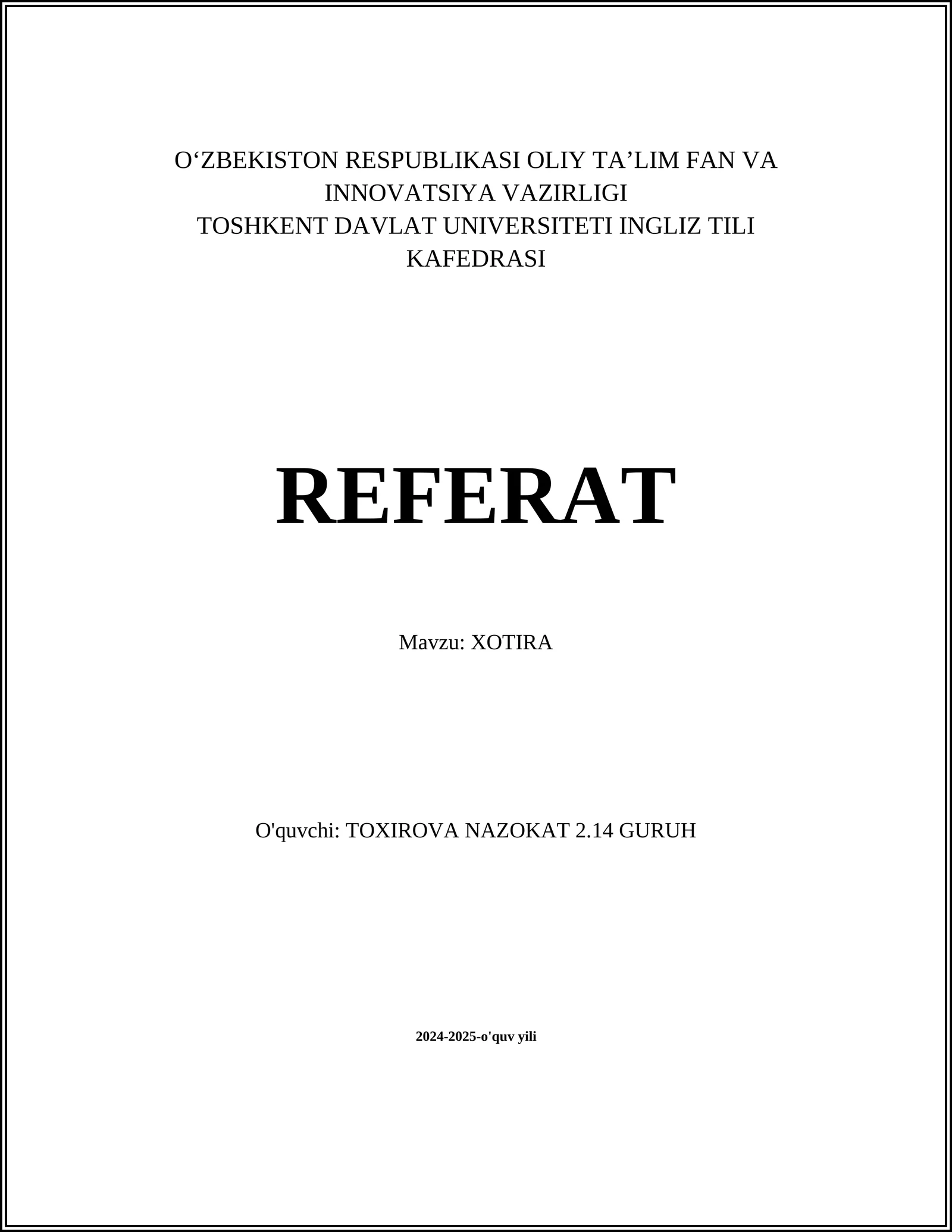 Xotira