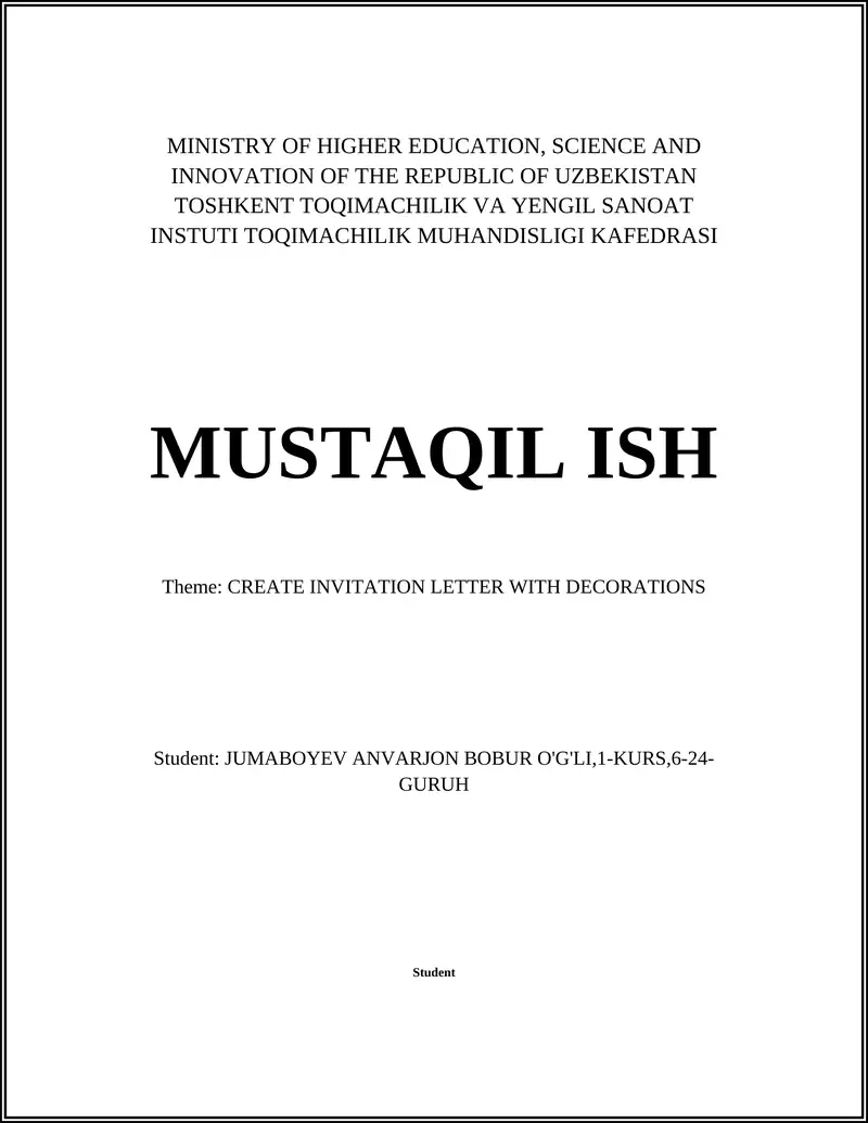 Introduction to Invitation Letter Design