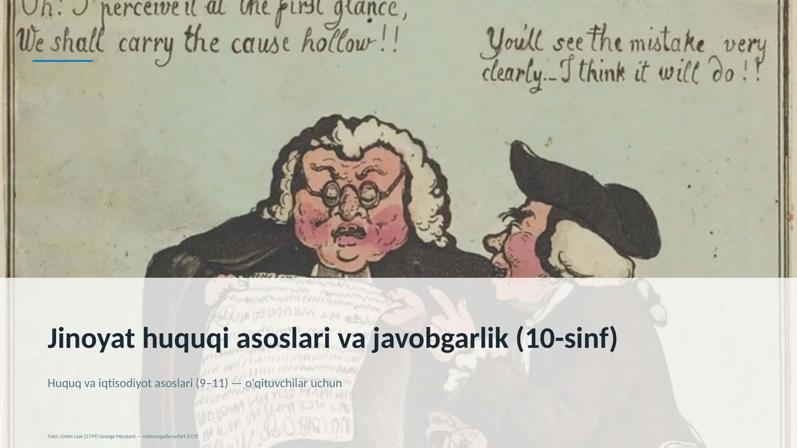 Jinoyat huquqi asoslari va javobgarlik (10-sinf)