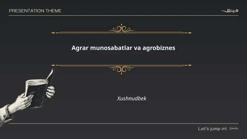 Agrar munosabatlar va agrobiznes
