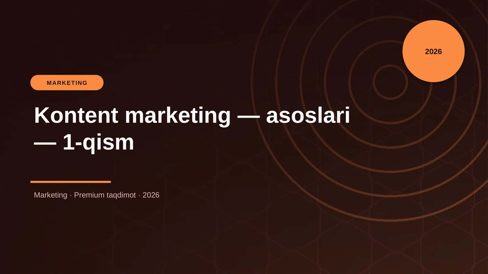Kontent marketing - asoslari - 1-qism