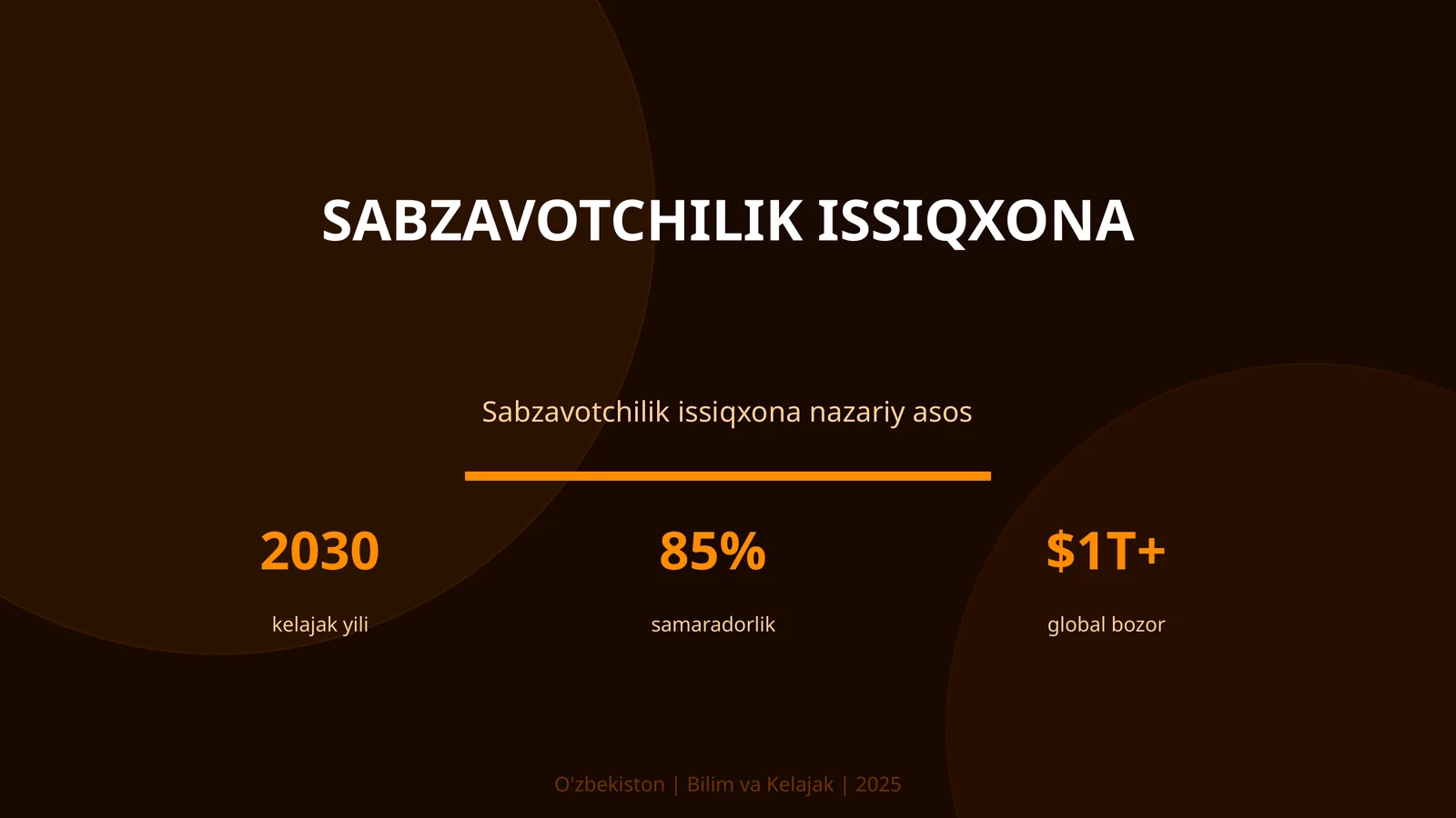 Sabzavotchilik issiqxona