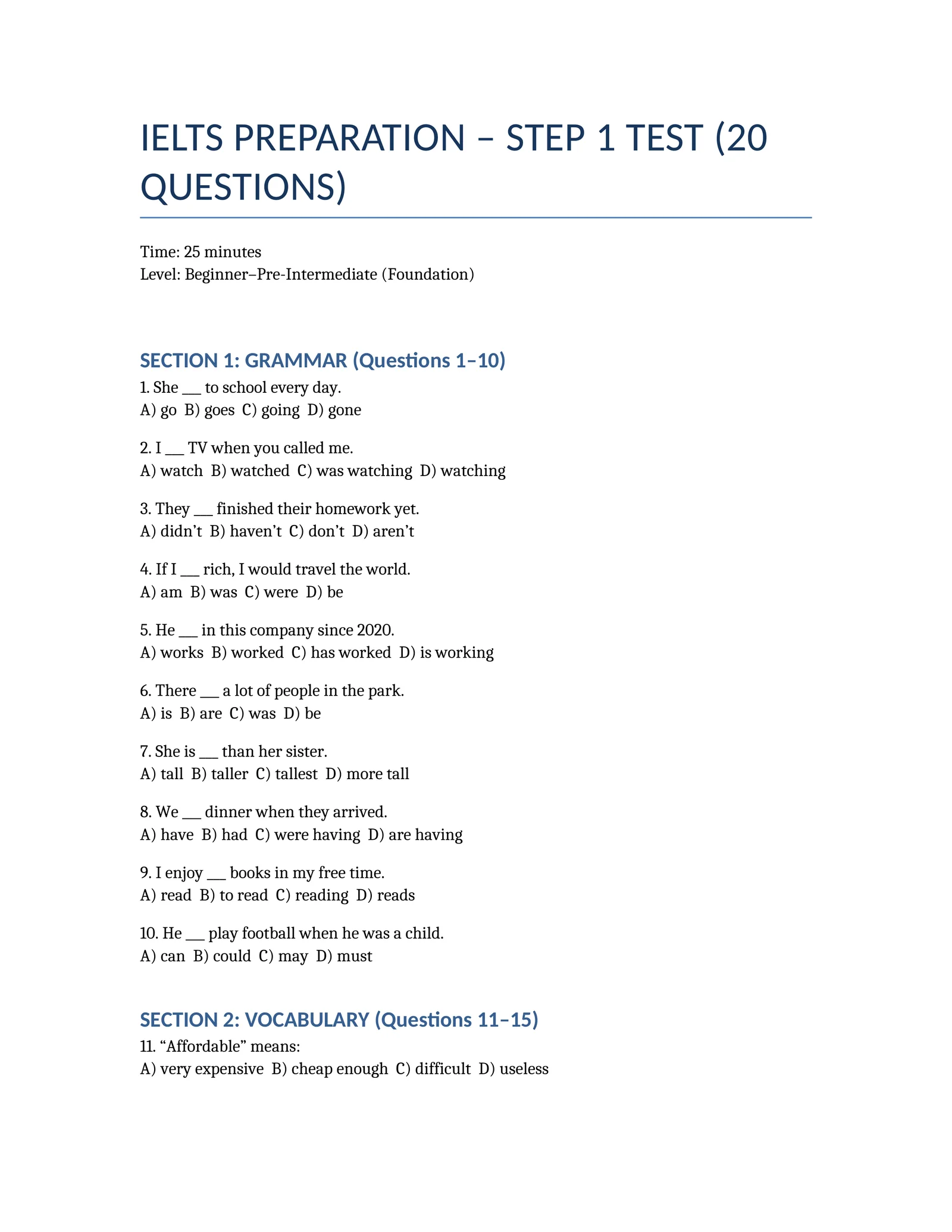 IELTS 8+