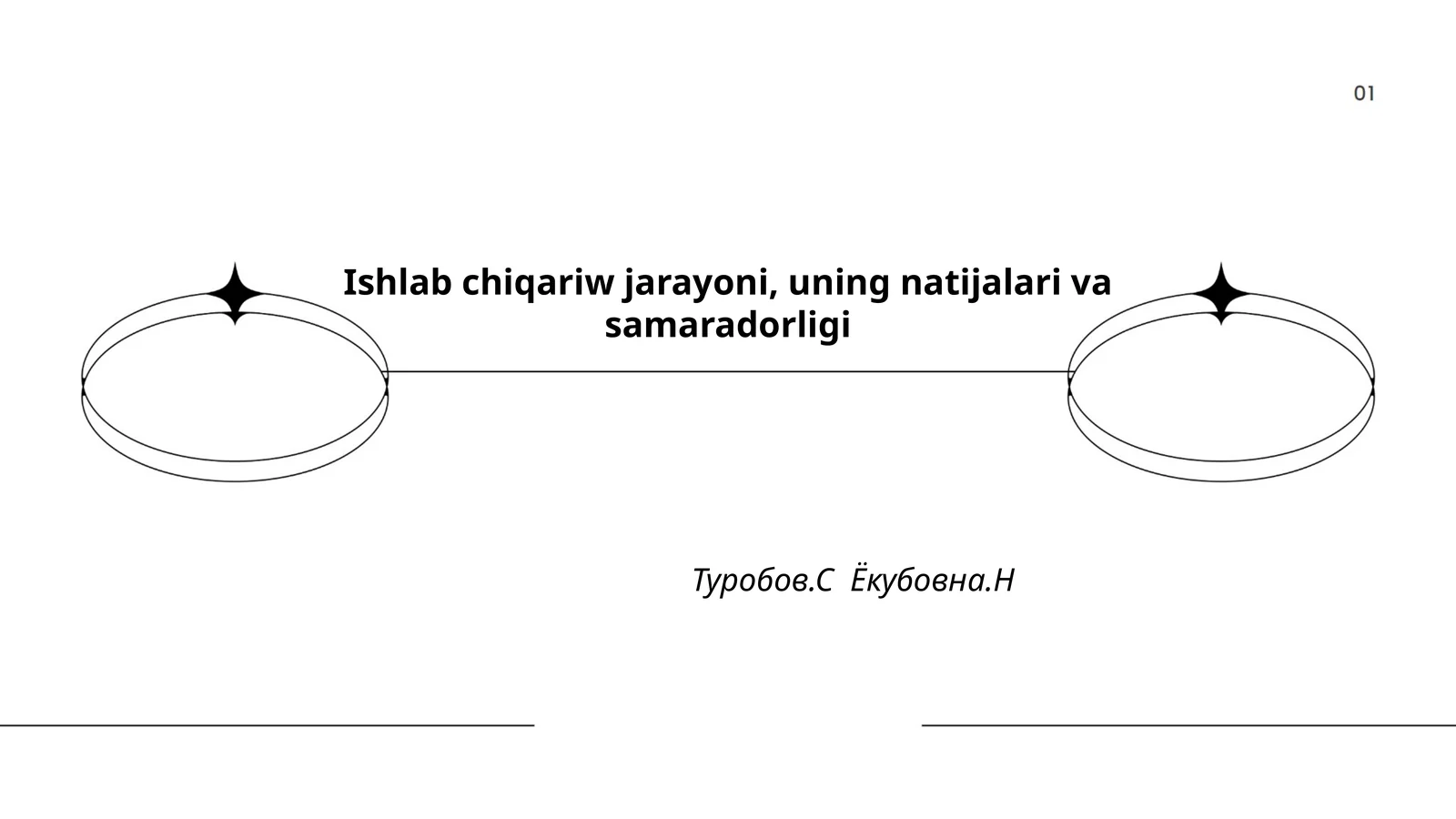 Ishlab chiqariw jarayoni, uning natijalari va samaradorligi