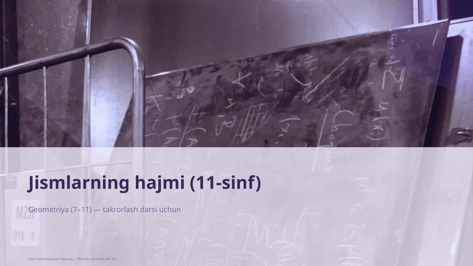 Jismlarning hajmi (11-sinf)