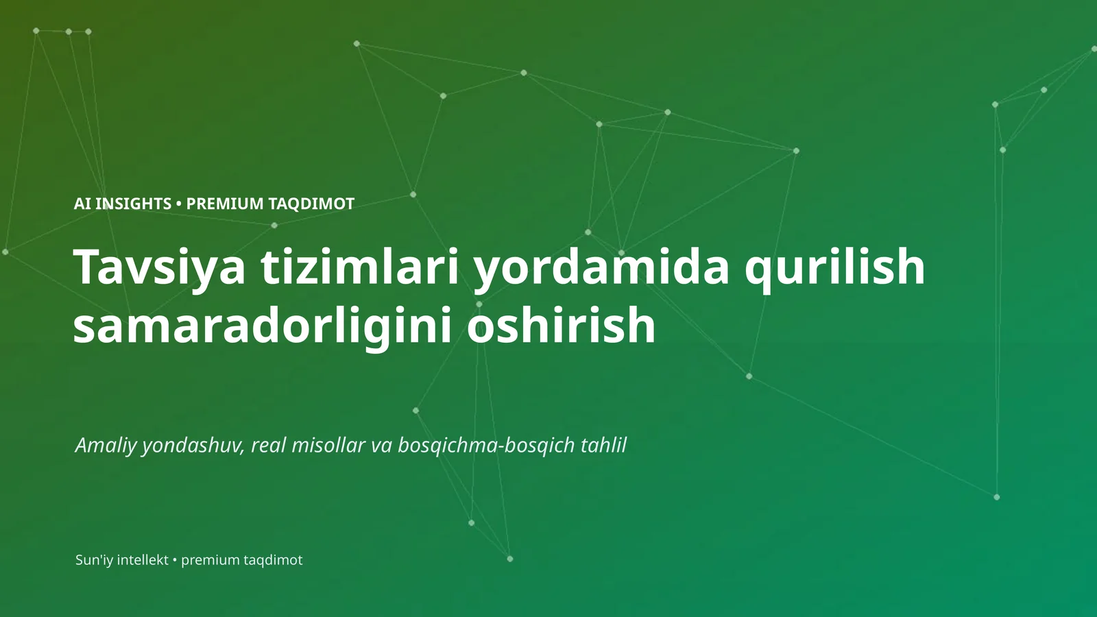 Sun'iy intellekt • premium taqdimot