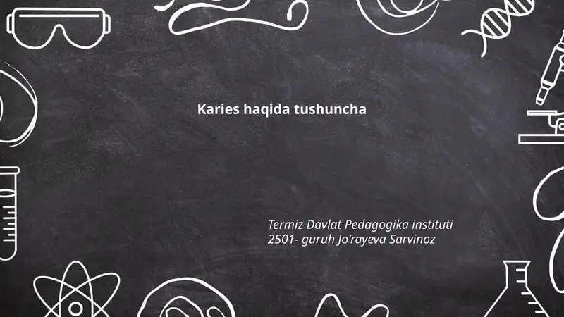 Karies haqida tushuncha