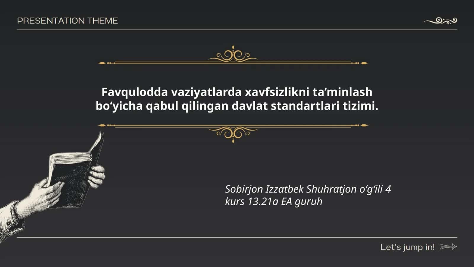 Favqulodda vaziyatlarda xavfsizlikni ta’minlash bo‘yicha qabul qilingan davlat standartlari tizimi