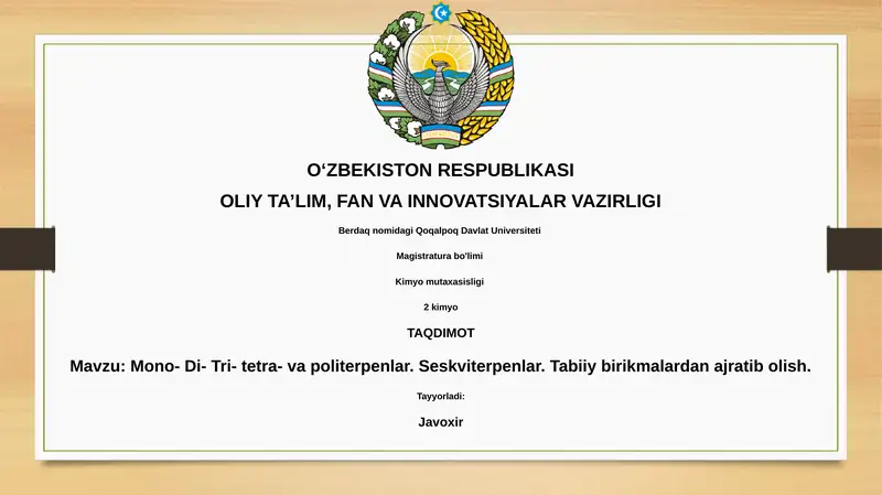 Kimyo mutaxasisligi
