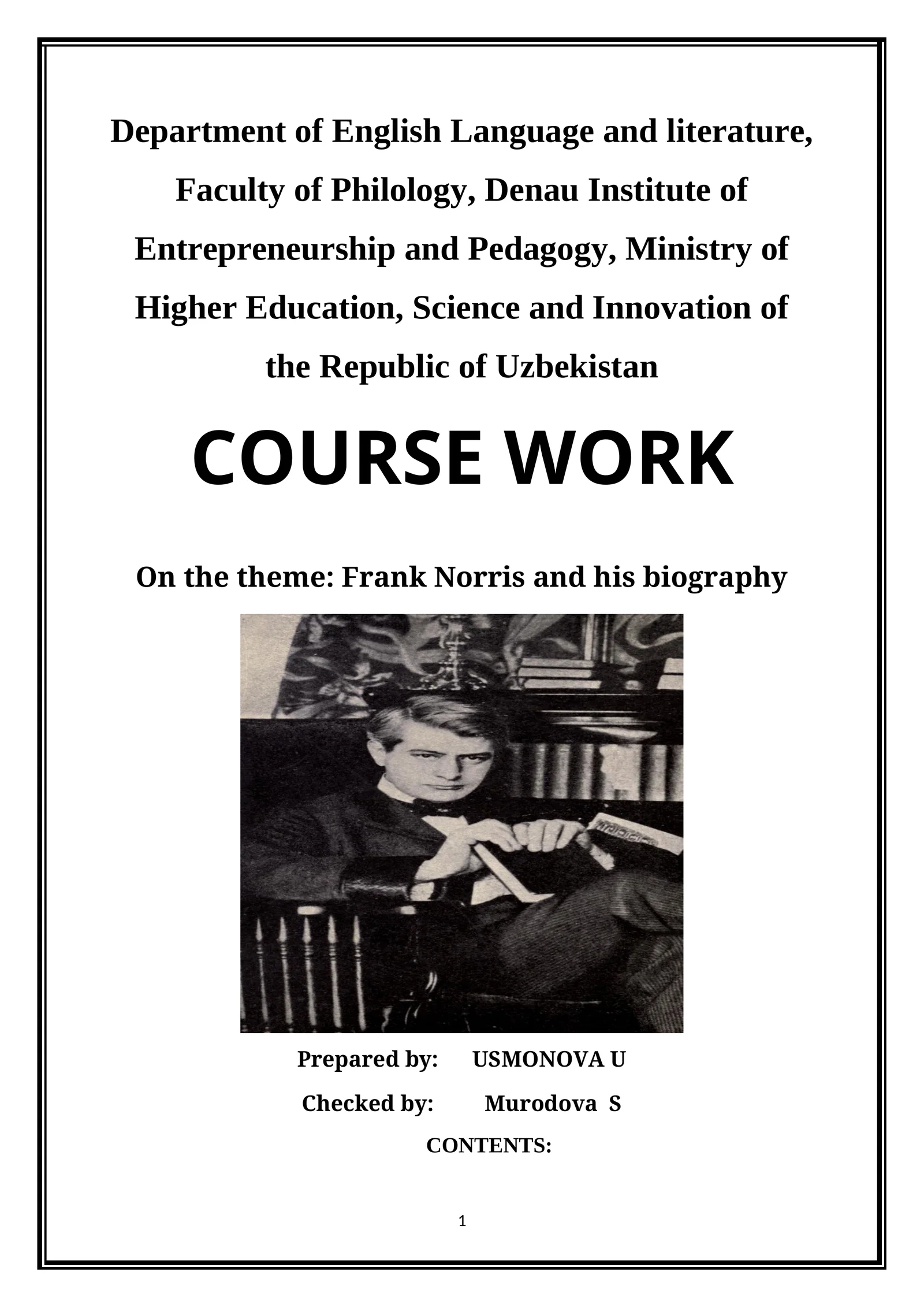 Frank Norris and his biography