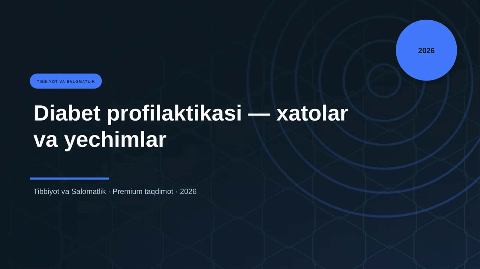 Diabet profilaktikasi — xatolar va yechimlar